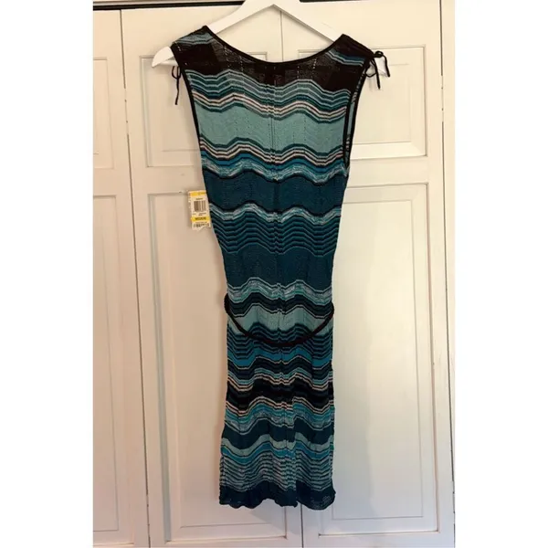 I.N.C. NWT International concepts blue chevron knit dress coverup M - Image 11