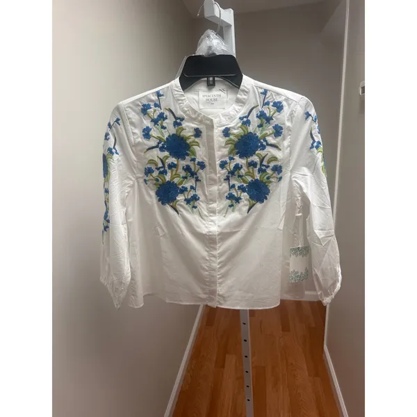 NEW Tuckernuck Hyacinth House Bluebell Embroidery Thalia Blouse Size XXS - Image 6