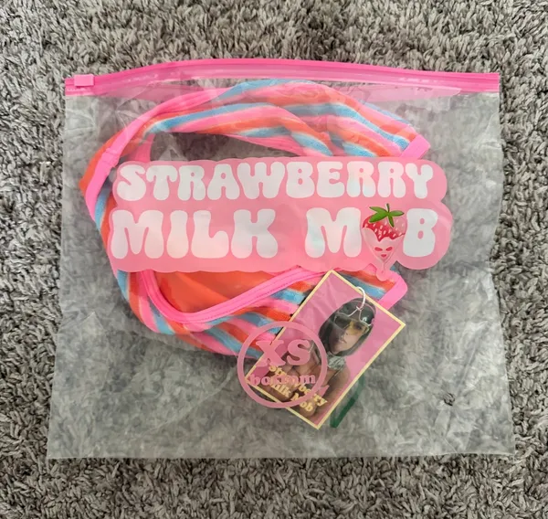 Strawberry Milk Mob Swimsuit Bottom Pink Size XS - Image 2