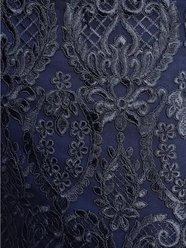 Lulus Love of Lace Navy Blue Lace Midi Dress size small NWT - Image 5