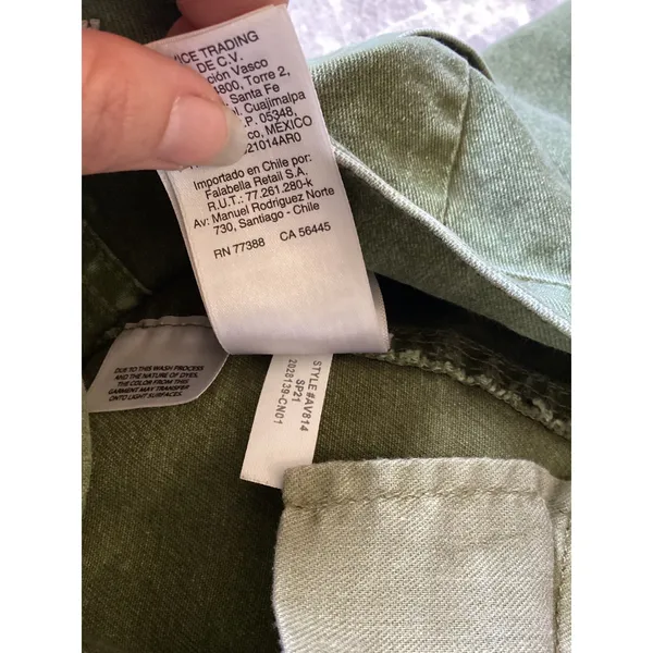 J.Crew Slim Wide Leg Pants Olive Green High Rise Crop AV814 Womens 26 - Image 8