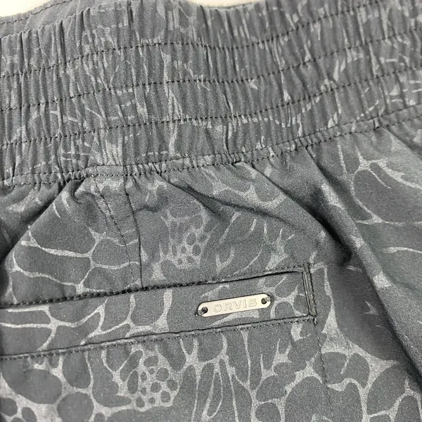 Orvis Skort Womens Medium Black Gray Floral Zip‎ Pockets Built-In Shorts - Image 9