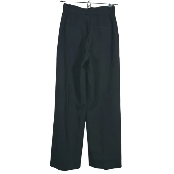 Aritzia Effortless Pant Wide Leg Trouser Size 00 Black Office Career Pleated - Image 3