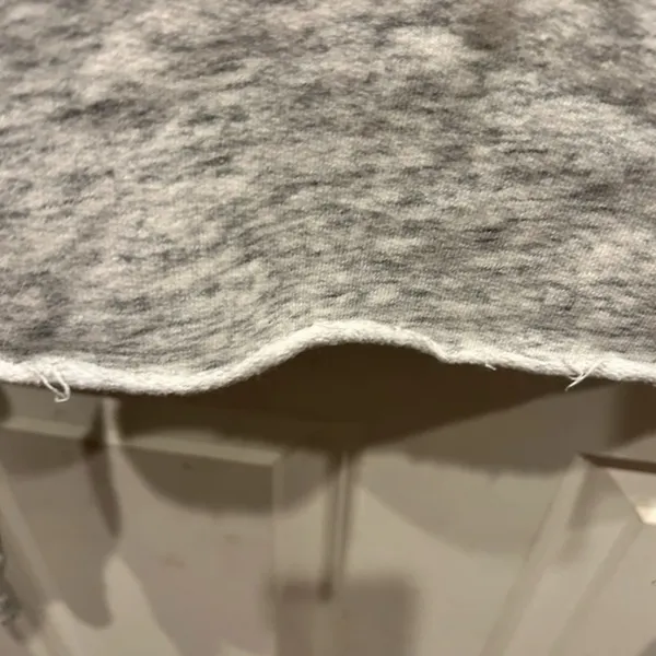 Hollister Womens Large Heather Gray Quarter Zip‎ Cropped Hoodie Raw Hem Marled - Image 5