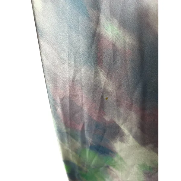NWT Skies Are Blue Watercolor Abstract Slip Dress Purple Satin Cowl Neck Size XL - Image 7
