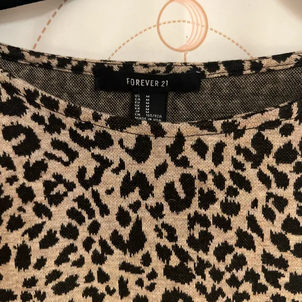 Forever 21 Leopard Print Peplum Top - Image 4
