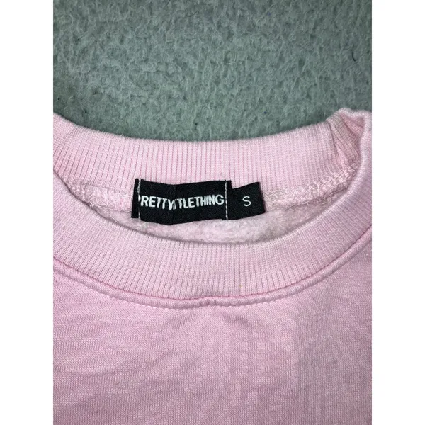 Pastel Baby Pink Sweatshirt S Oversized Coquette Soft Girl Boxy Barbiecore Comfy - Image 4