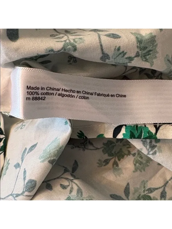 ELOQUII Floral Cotton Poplin Corset Midi Dress Green‎ White NWT 18 Cottagecore - Image 7