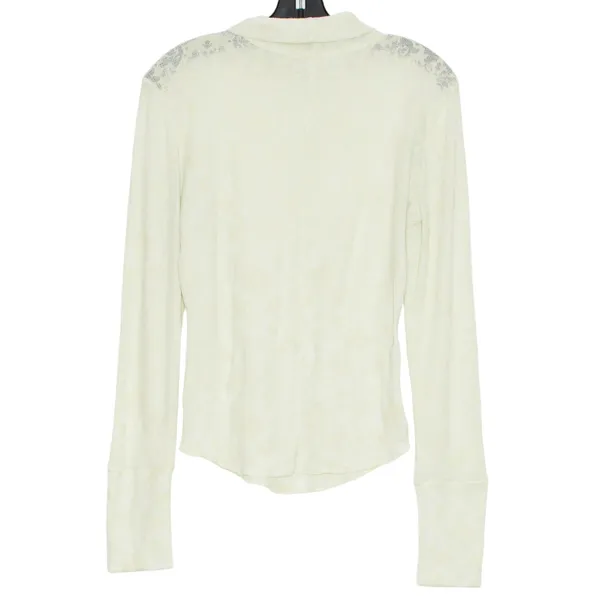 Intimately Free People Top Thermal Turtleneck Minimalist Boho Floral Sheer Small - Image 2