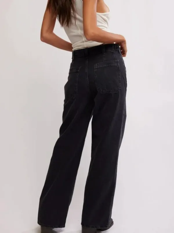 FREE PEOPLE NWT We The Free Palmer Cuffed Jeans / Outer Space - 27 - Image 4