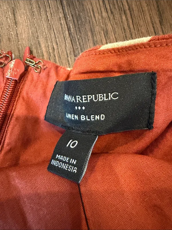 Banana Republic Linen Blend High Neck MIDI Dress Size 10 NWT - C70-002 - Image 6