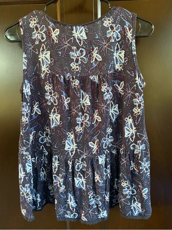 EUC Anthropologie One September Deauville Embroidered Tiered Top Size XS - Image 8