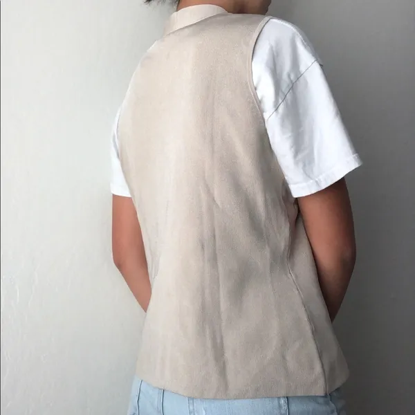 vintage beige merona sweater vest - Image 3