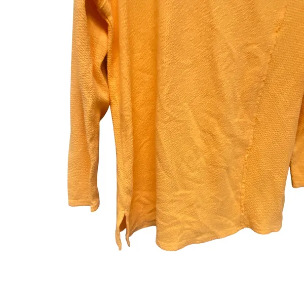 Soft Surroundings Orange Textured Cowl Neck Tunic‎ Top Women's L Casual Comfort - Image 3