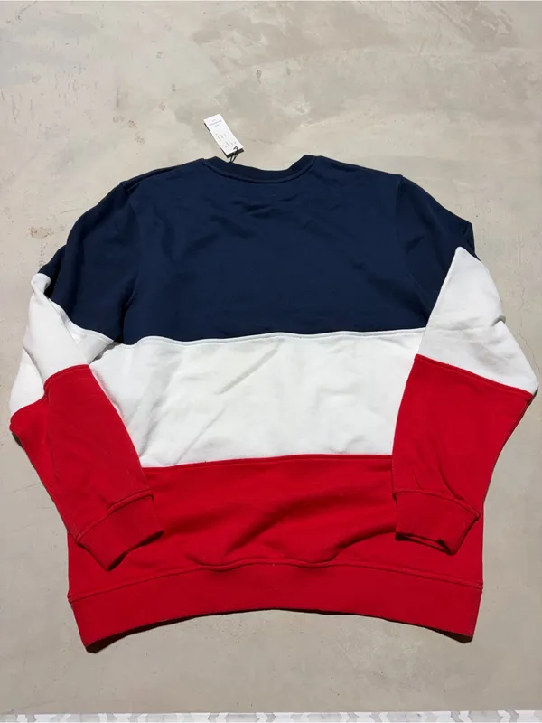 Eleven Paris NWT Tanner Colorblock Crewneck sweatshirt Navy White Red large - Image 11