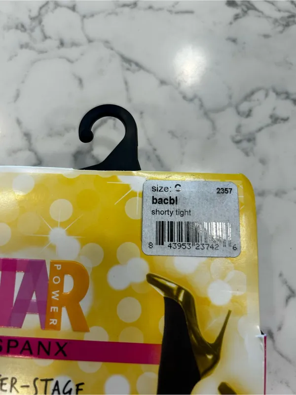 NWT Spanx Star Power Black Shorty Shaping‎ Tights Size C - Image 3