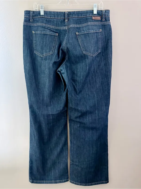 Boden Dark Wash Wide Leg Jeans Size WC137 US 10P Petite - Image 3