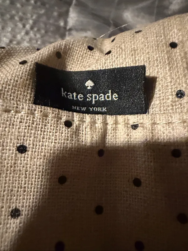 Kate Spade Out To Lunch Polka Dot Cosmetic Pouch in Beige - Image 4