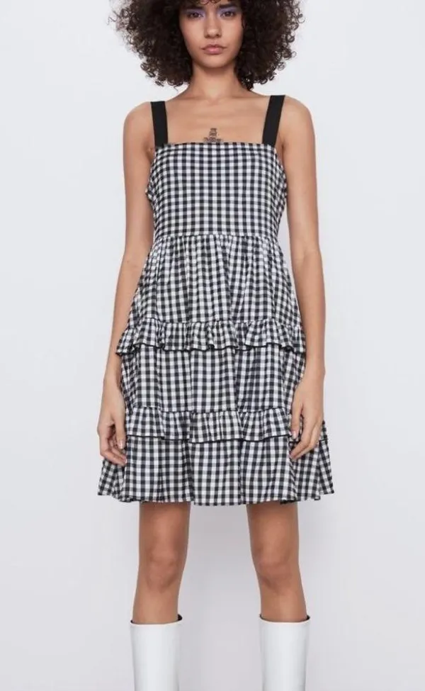 Nwt- Zara Gingham Baby Doll Dress - Image 5
