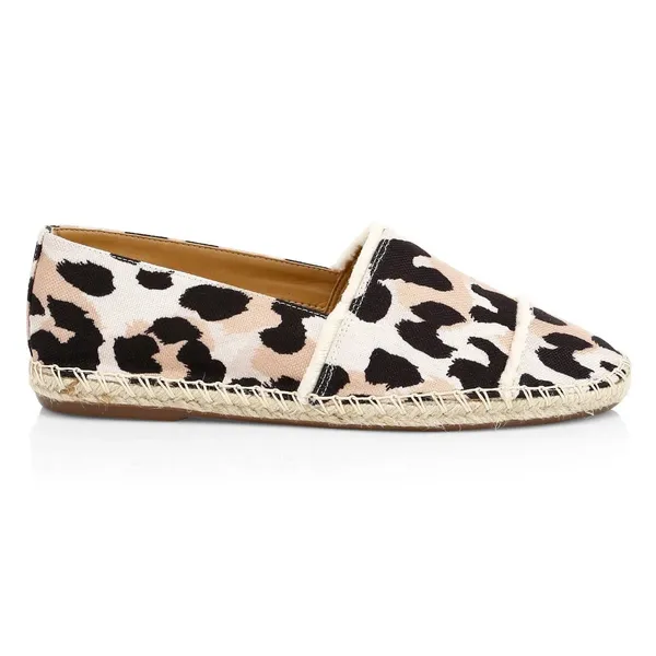 NEW Schutz Ohanna Printed Canvas Leopard Espadrilles Flat Slip On - Image 6