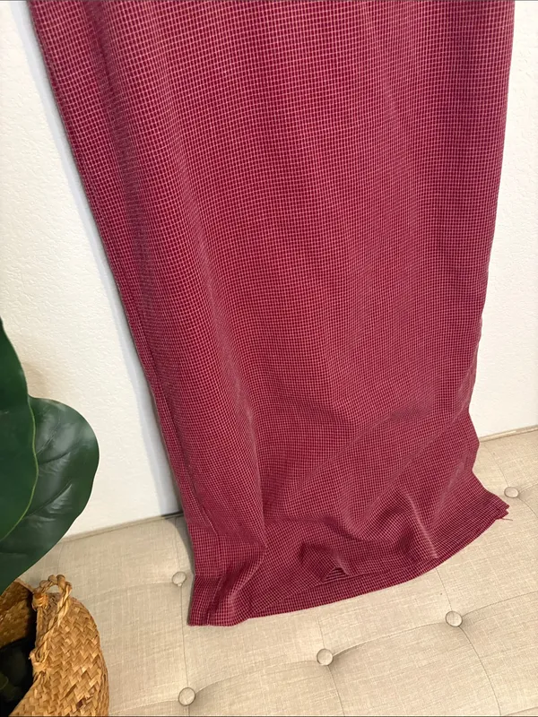 Sleeveless Maxi Dress in Deep Red plaid/gingham 10 - Image 5