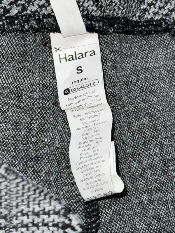 Halara High Rise Pocket Wide Leg Baggy Houndstooth Plaid Casual Pants Academia S - Image 6