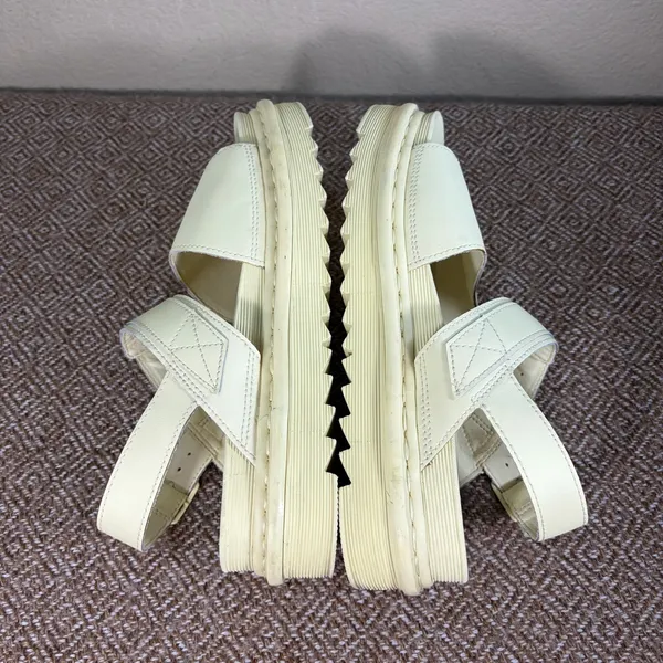 Dr Martens Voss Mono Women's Light Yellow Leather Sandals size US 11L Preppy GUC - Image 9
