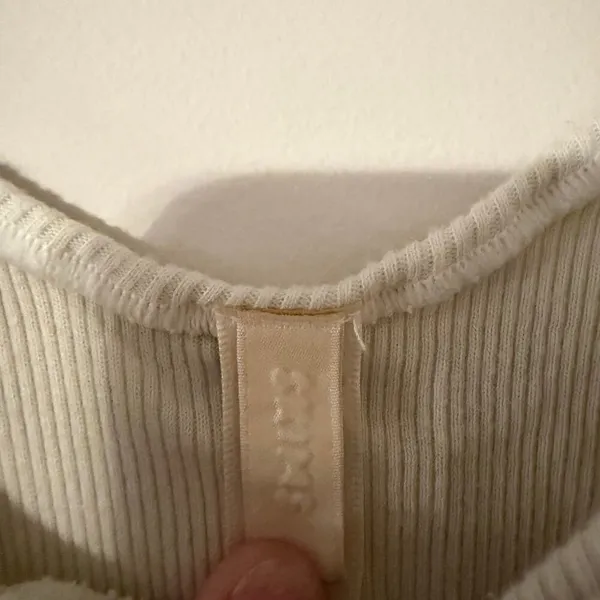 Skims White Ribbed Knit Cotton‎ Tank Bodysuit Size Large - Image 8