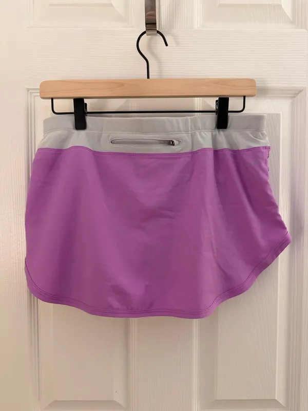 Nike Dri Fit Relay Lined Purple Running Skirt Skort Medium - Image 2