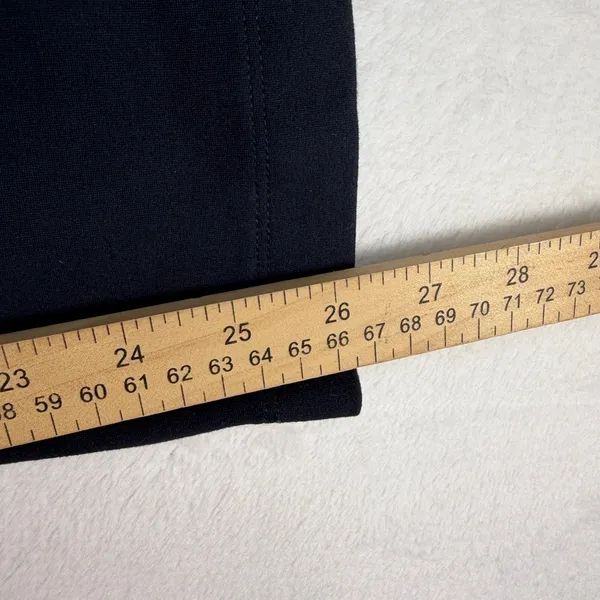 Quince S Straight Leg Ultra-Stretch Ponte Pants Navy Blue Officecore High Rise - Image 11