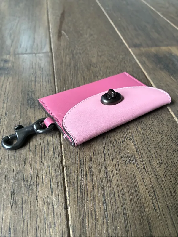 Coach Turnlock Leather Card Case Bag Charm in Colorblock - Image 16