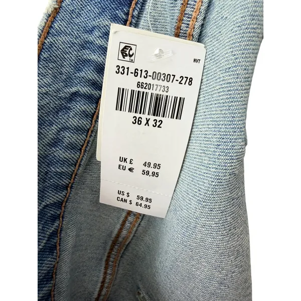 Hollister Baggy Jeans Stretch Distressed Light Wash Denim Men's 36 X 32 New - Image 7