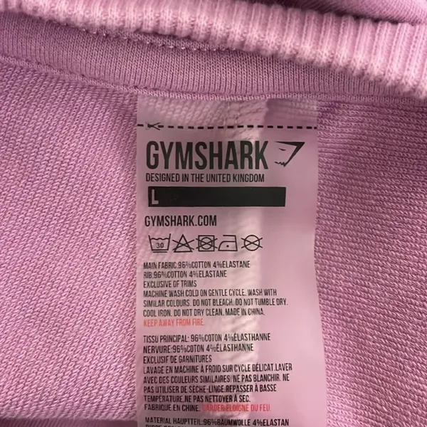 Gymshark Ori cropped sweatshirt lavender lilac workout Size Large - Image 7