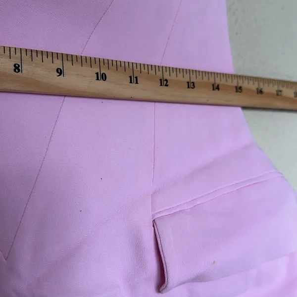 House of CB Naia Pink Strapless Mini Dress Flap Pocket‎ Bodycon L - Image 8