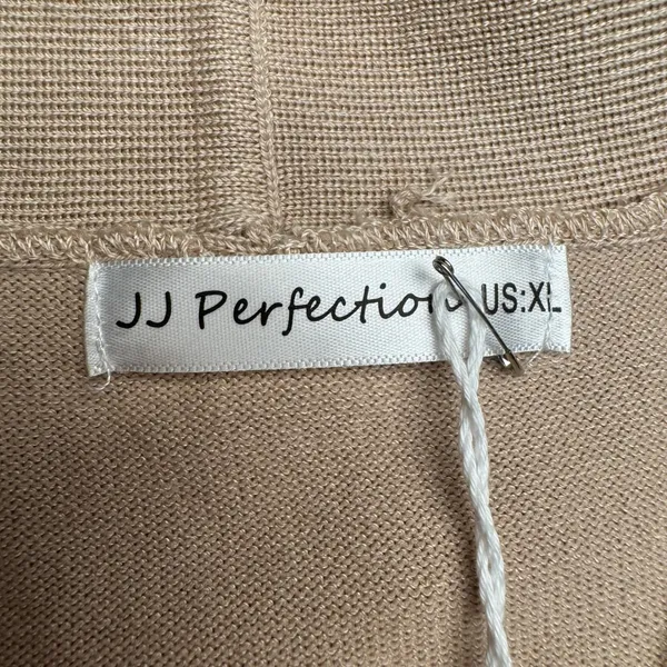 JJ Perfection Beige Open Front Cardigan Sweater Women's Size XL‎ - Image 3