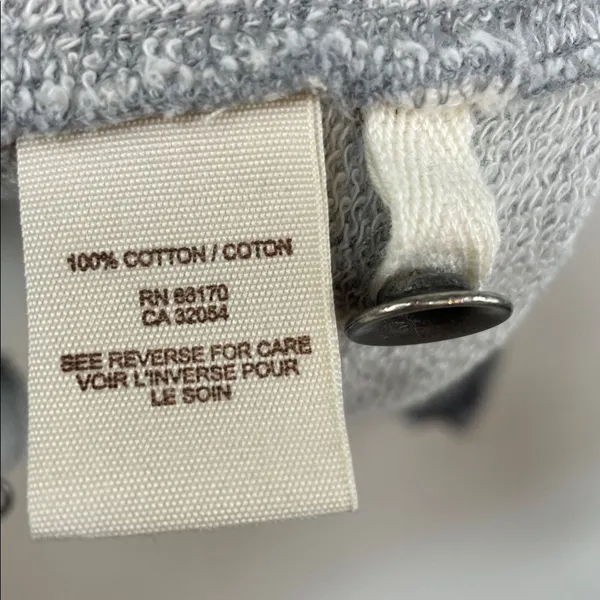 We the Free Free People Ebb and Flow Zip Up Ruffle Sweatshirt size XS Gray - Image 13