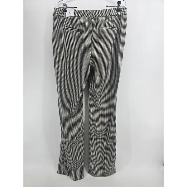 White House Black Market Pants Womens 12 The Slim Houndstooth Black White NEW - Image 2