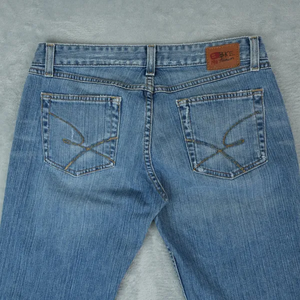 BKE Denim 1967 Jeans Women 32x34 Blue Star Stretch Bootcut Low Rise Distressed - Image 4