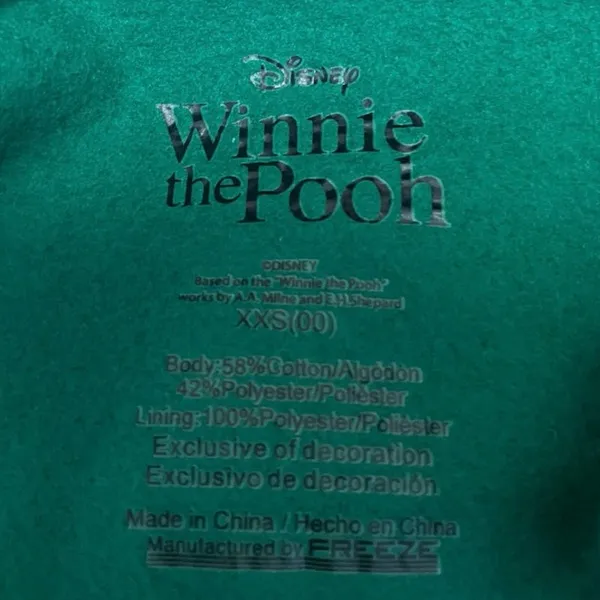 Disney Winnie The Pooh Light Up Christmas Green Graphic Sweatshirt Sweater Top - Image 4