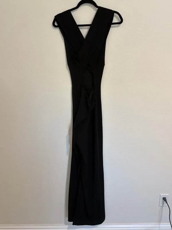 Black Lulus Thinking Out Loud Black Backless Jumpsuit Size S - Image 8