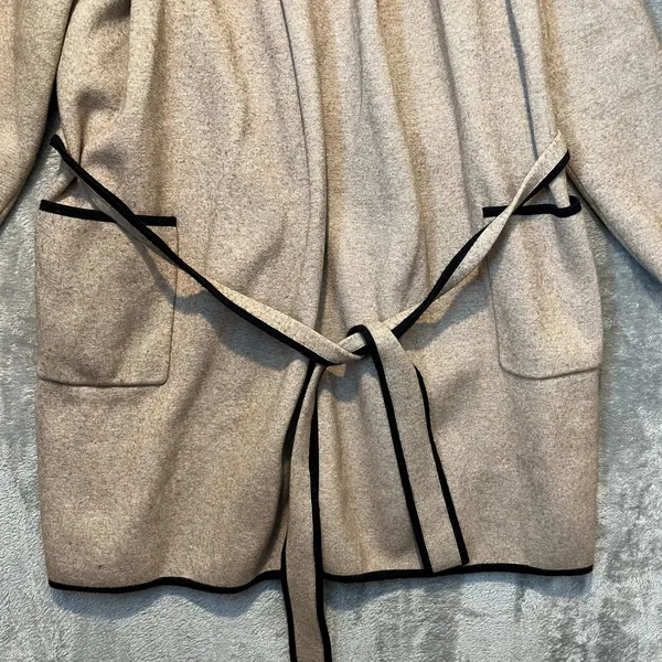 White + Warren Shawl Collar Sweater Coat‎ Large Modern Timeless Chic Effortless - Image 2