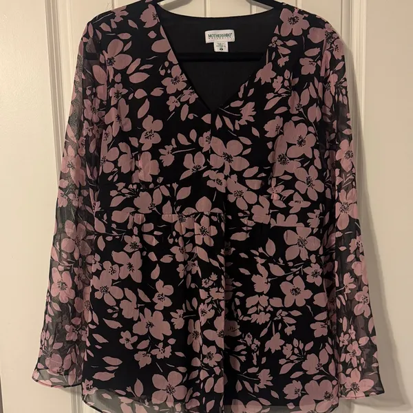 Motherhood maternity‎ floral blouse. Size L - Image 3