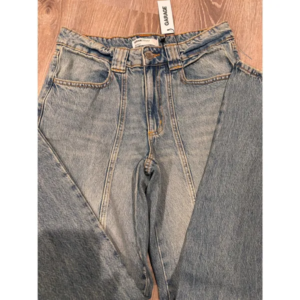 Garage Denim Ample‎ Baggy Cargo Jeans Light Wash Size 3 26 Grunge Streetwear - Image 3