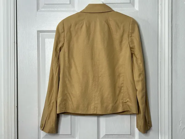 Madewell XS Camel Tan Double Breasted Blazer Preppy Heritage Academia Classic - Image 3