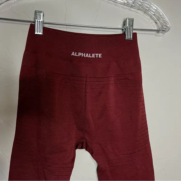 Alphalete Ozone Gingerbread Rust Orange Sculpting Compression Leggings‎ - Image 7