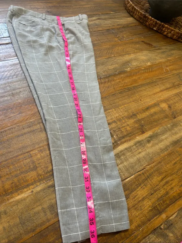 Ann Taylor Gray Windowpane Cropped Dress Pants - Image 13