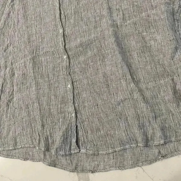 Tahari Gray 100% Linen Oversized Shirt Dolman Sleeve Top Women's Small Casual - Image 2