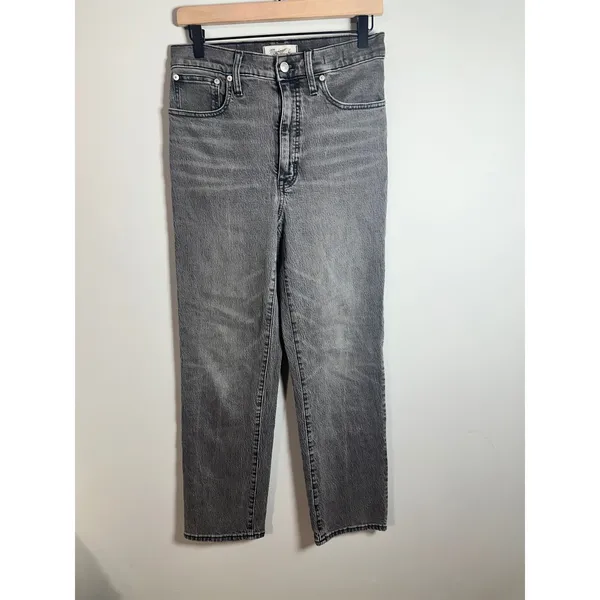 Madewell The Perfect Vintage Straight Jean Cosner Wash Faded Black Grey 27 - Image 4