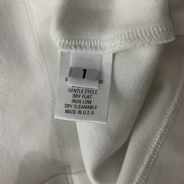 GREI New York Womens Long Sleeve Top White Minimalist Stretch Basic Layer - Image 7