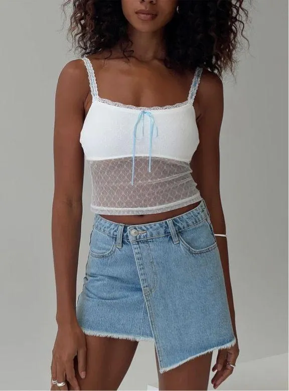 Princess polly TADEO LACE CAMI TOP WHITE - Image 7